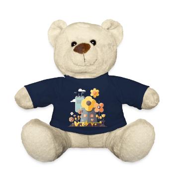 Flower Power Green Energy 1 - Teddy Bear - french navy - Front