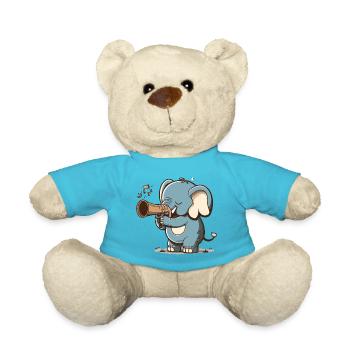 Éléphant de jazz - Nounours - bleu outremer - Devant