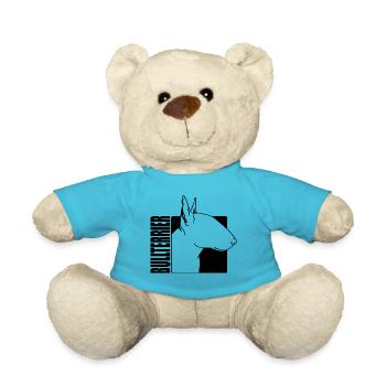 Bull Terrier Profile Dogs Dog Wilsigns - Teddy Bear - atoll blue - Front