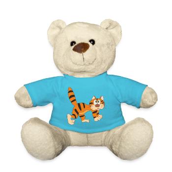 Funny cat - Teddy Bear - atoll blue - Front