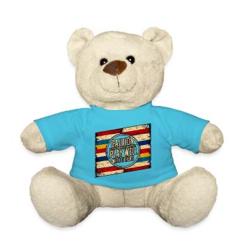 Caution Does Not Play Well With Others 97 - Teddy Bear - atoll blue - Front