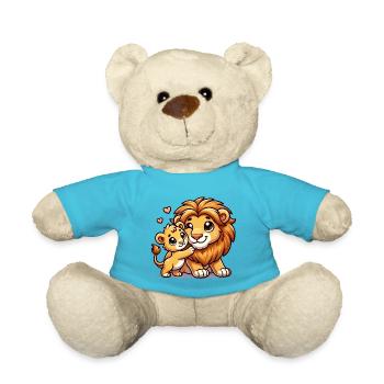 Loving Lion Parent with Child - Teddy - Atollblau - Vorne
