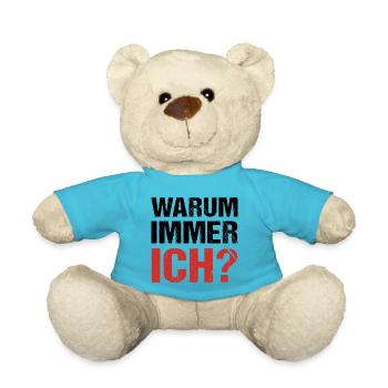 Warum immer ich? Warum - Teddy - Atollblau - Vorne