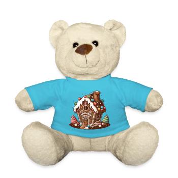 Demeure en pain d’épices sucré - Nounours - bleu outremer - Devant