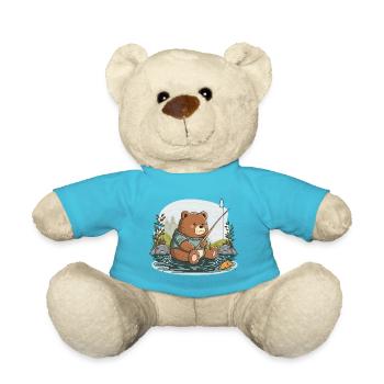 Fischender Bär - Teddy - Atollblau - Vorne