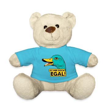 I don't care - Teddy Bear - atoll blue - Front
