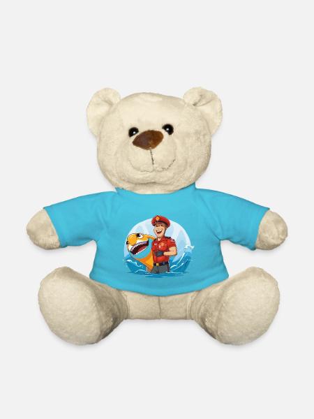 Lifeguard Fin - Teddy Bear - atoll blue