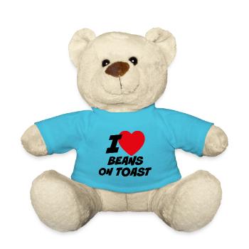 Ich liebe Bohnen auf Toast - Teddy - Atollblau - Vorne