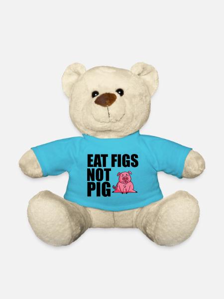 Mangez des figues pas des cochons 3 - Nounours - bleu outremer