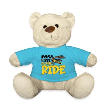 My First Plane Ride 48 - Teddy Bear - atoll blue - Front
