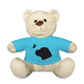Cane Corso mit Schmetterling - Teddy - Atollblau - Vorne