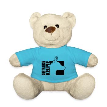 Australian Kelpie Profile Dog Dogs Wilsigns - Teddy Bear - atoll blue - Front