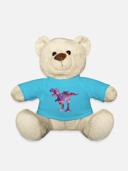 Tyrannosaurus Rex in Space T-Rex Kids Cool - Teddy Bear - atoll blue