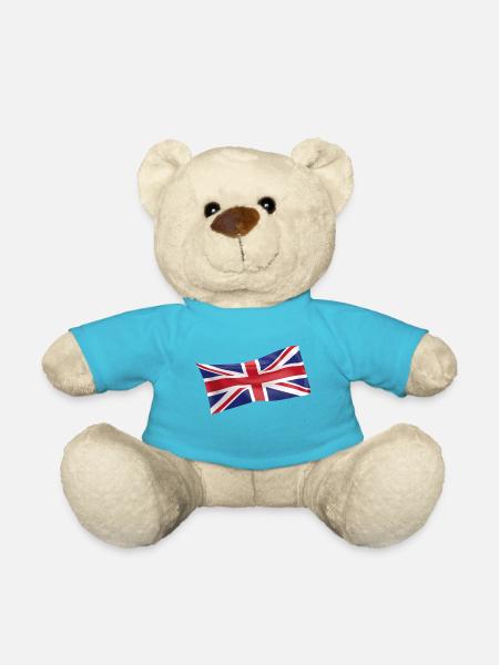 Union Jack UK UK flag flag - Teddy Bear - atoll blue