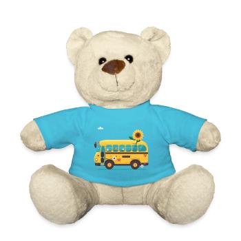 Charming Bus Trip 6 - Teddy Bear - atoll blue - Front