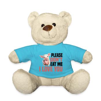 Please Don't Eat Me, I Love You 6 - Teddy - Atollblau - Vorne