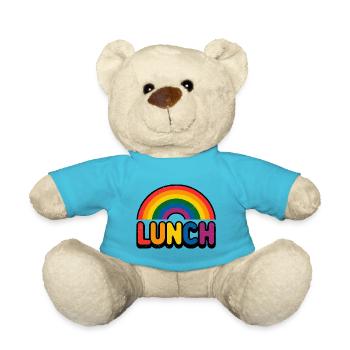Déjeuner arc-en-ciel LGBTQ - Fierté colorée - Nounours - bleu outremer - Devant