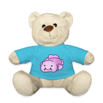 Blobfish, süßer hässlicher Fisch - Teddy - Atollblau - Vorne