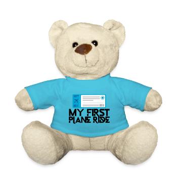 My First Plane Ride 32 - Teddy Bear - atoll blue - Front