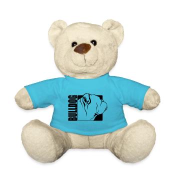 Bulldog Profile Dogs Dog Wilsigns - Teddy Bear - atoll blue - Front