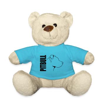 American Pitbull Profile Dogs Dog Wilsigns - Teddy Bear - atoll blue - Front