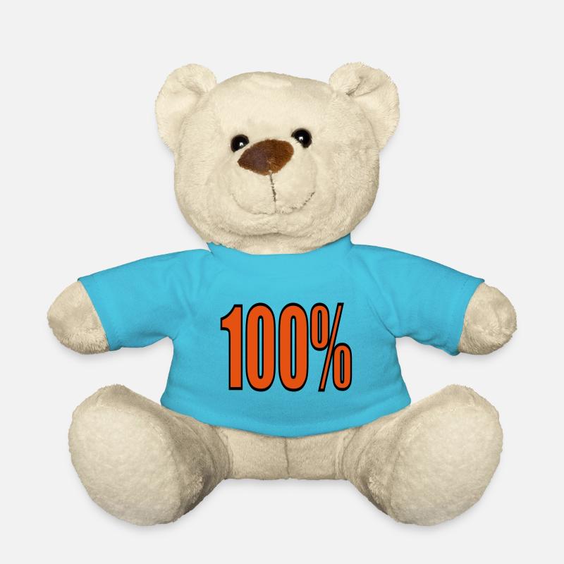 100% - Teddy Bear - atoll blue