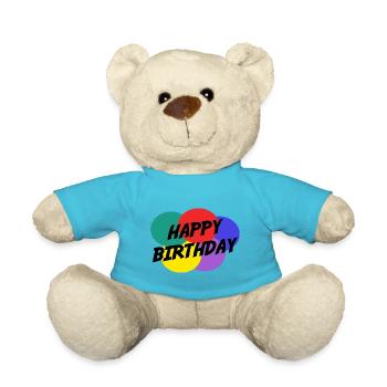 ALLES GUTE ZUM GEBURTSTAG. ALLES GUTE ZUM GEBURTSTAG. JAHRESTAG. - Teddy - Atollblau - Vorne
