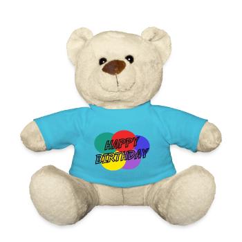 ALLES GUTE ZUM GEBURTSTAG. ALLES GUTE ZUM GEBURTSTAG. JAHRESTAG. - Teddy - Atollblau - Vorne