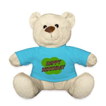 ALLES GUTE ZUM GEBURTSTAG. ALLES GUTE ZUM GEBURTSTAG. JAHRESTAG. - Teddy - Atollblau - Vorne