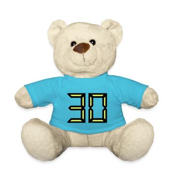30. 30 ANS. 30e ANNIVERSAIRE. ANNIVERSAIRE 30 ANS. - Nounours - bleu outremer - Devant