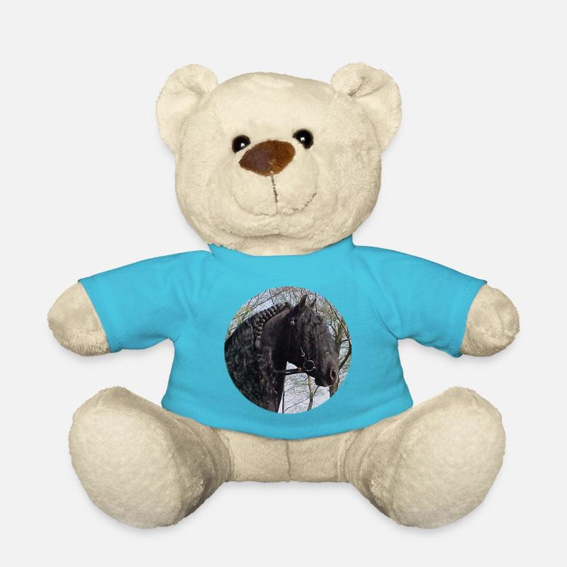 Kopf Friesenhengst - Teddy - Atollblau