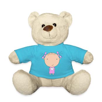 Calinette, das kleine Mädchen - Teddy - Atollblau - Vorne