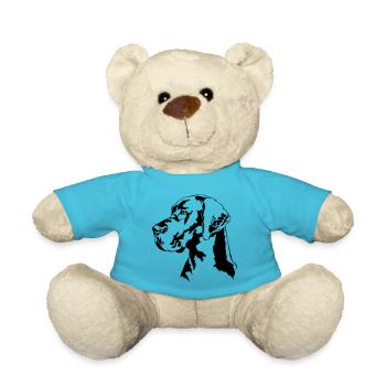 GERMAN DOGGE Portrait Wilsigns - Teddy Bear - atoll blue - Front
