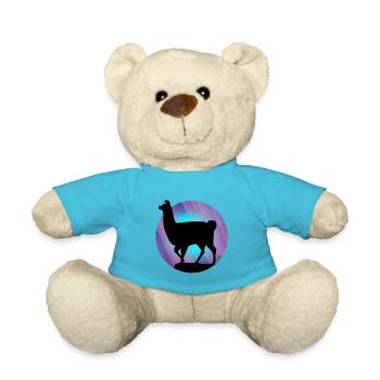 Lama Alpaka - Teddy - Atollblau - Vorne