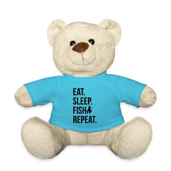 Angeln Angler Fischerei Fischer - Teddy - Atollblau - Vorne