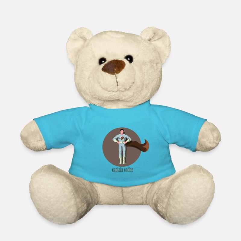 Captain Coffee - Superhero Geschenk Idee - Teddy - Atollblau