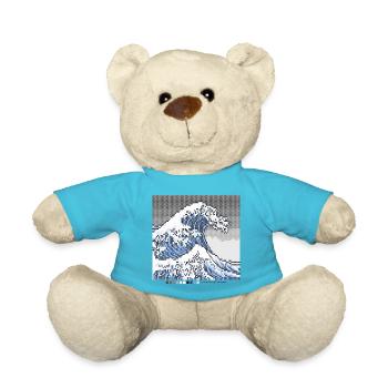 The Great Wave Off Knittingawa - Teddy Bear - atoll blue - Front
