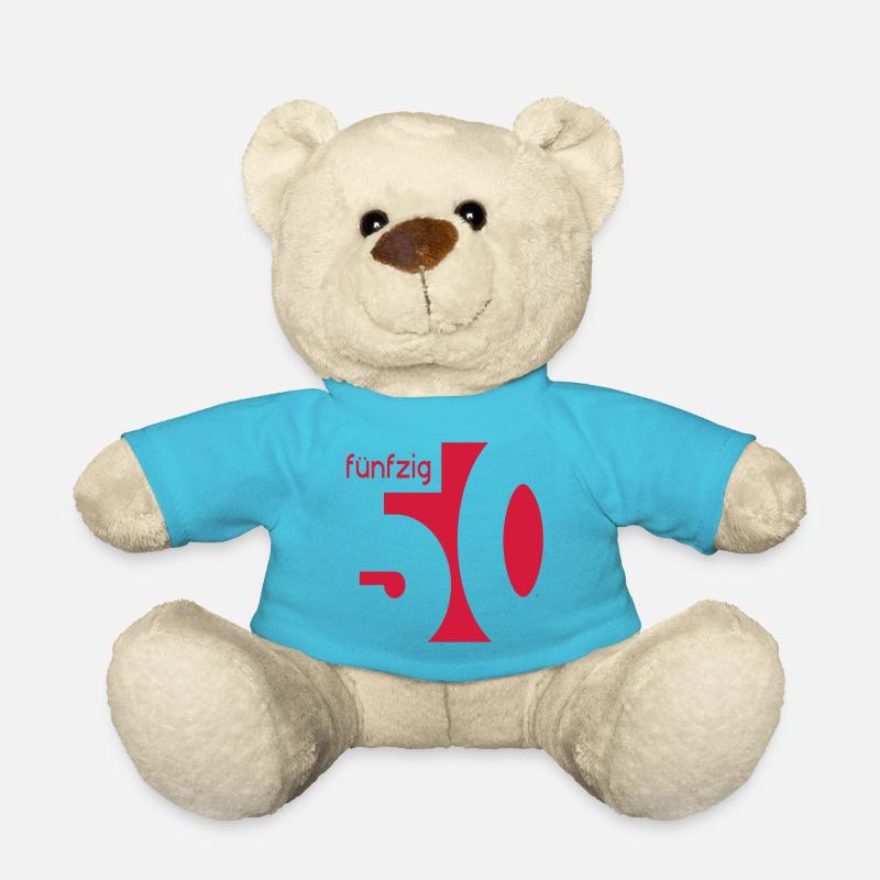 50. Geburtstag - Teddy - Atollblau