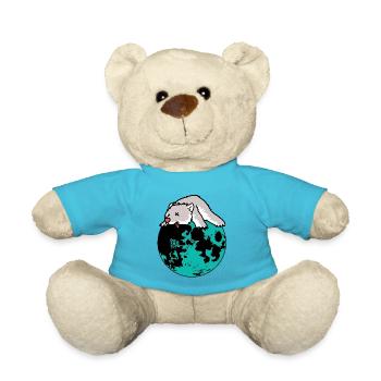 Erde Natur Tierschutz Eisbär Ripp Konsum Bär - Teddy - Atollblau - Vorne