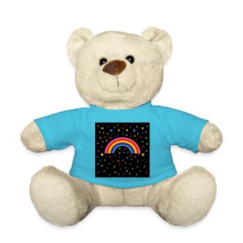 12 rainbow starry sky - Teddy Bear - atoll blue - Front