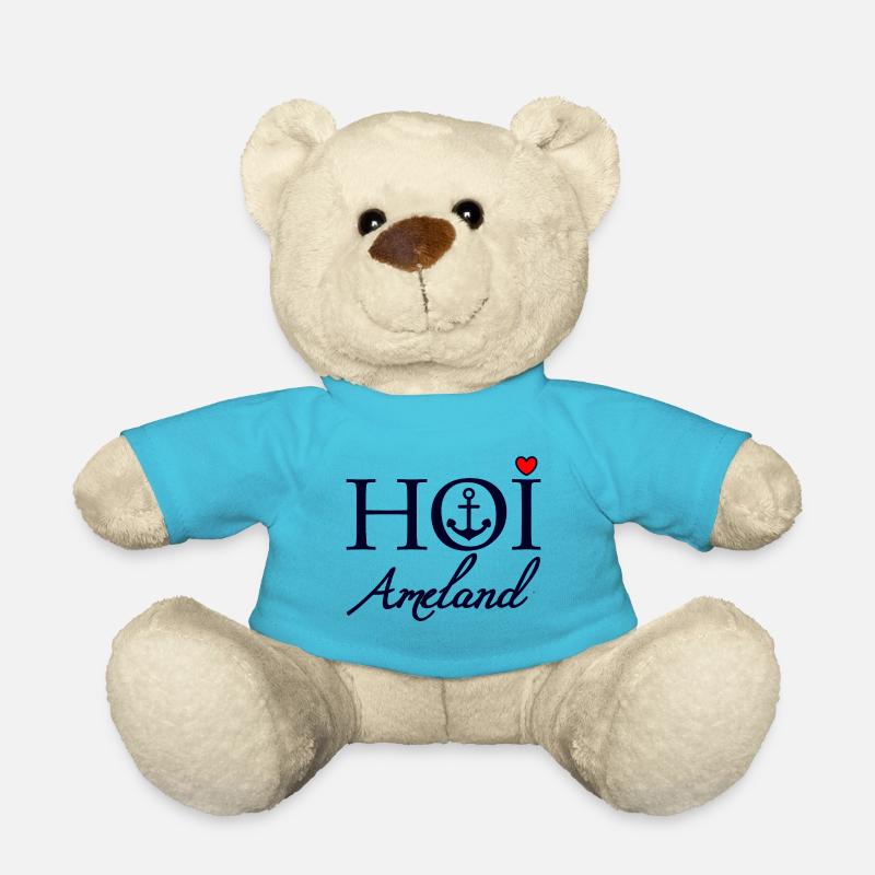 Hoi Ameland dunkel blau rot - Teddy - Atollblau