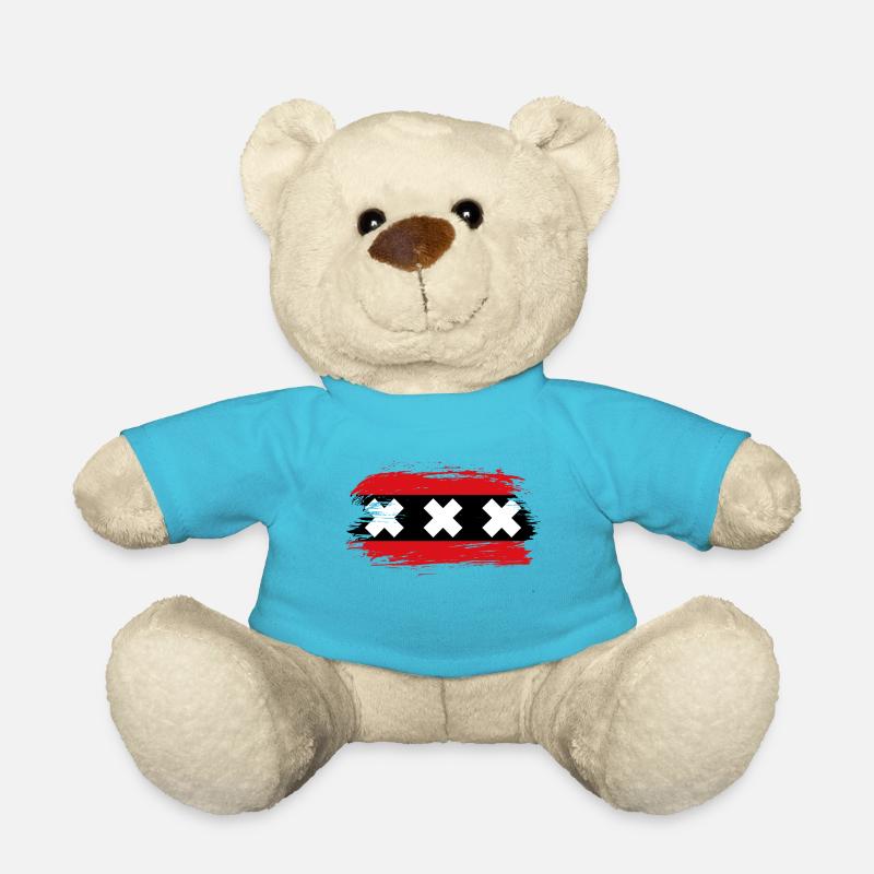 Amsterdam Flag - Teddy Bear - atoll blue