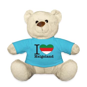 I Love Helgoland coeur amour vacances - Nounours - bleu outremer - Devant