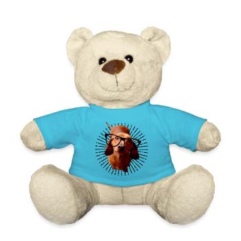 Teckel à lunettes - Nounours - bleu outremer - Devant