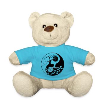 Yin yang - Teddy Bear - atoll blue - Front