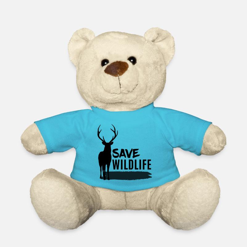 Hirsch - Deer / Save Wildlife - Green Planet - Teddy - Atollblau
