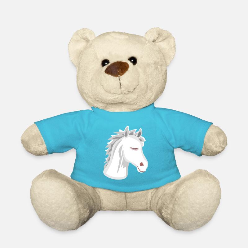 Tête de cheval - Nounours - bleu outremer