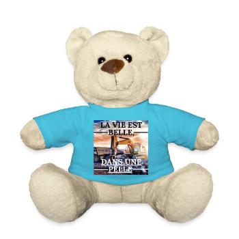 LA VIE EST BELLE, DANS UNE PELLE - PELLEUR PRO - Nounours - bleu outremer - Devant