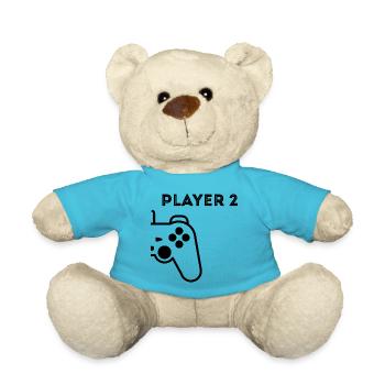 Player 2 Jeu Jeu de jeu Gamer Nerd cadeau - Nounours - bleu outremer - Devant