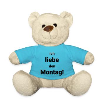 Montag Ironie Sarkasmus Witzig Lustig - Teddy - Atollblau - Vorne